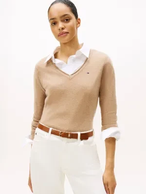 Tommy Hilfiger Wełniany sweter | Regular Fit