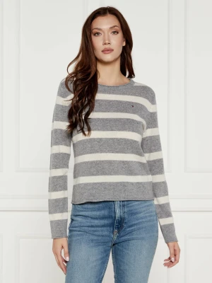 Tommy Hilfiger Wełniany sweter | Regular Fit szary
