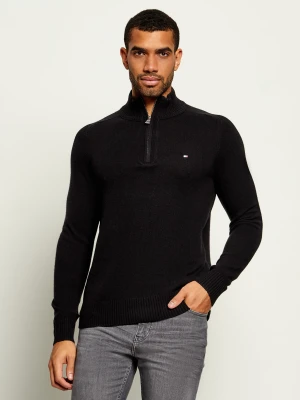 Tommy Hilfiger Wełniany sweter | Regular Fit czarny