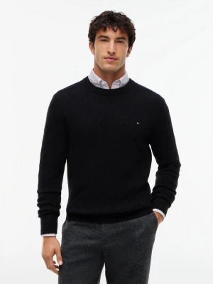 Tommy Hilfiger Wełniany sweter | Regular Fit czarny