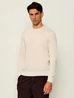 Tommy Hilfiger Wełniany sweter | Regular Fit ecru