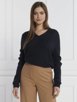 Tommy Hilfiger Wełniany sweter SOFT CABLE | Regular Fit