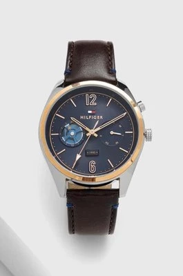 Tommy Hilfiger zegarek męski kolor brązowy
