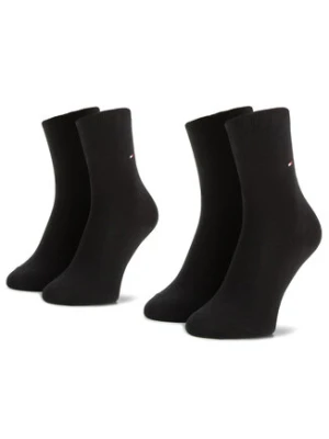 Tommy Hilfiger Zestaw 2 par wysokich skarpet damskich 371221 Czarny