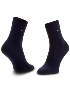 Tommy Hilfiger Zestaw 2 par wysokich skarpet damskich 371221 Granatowy