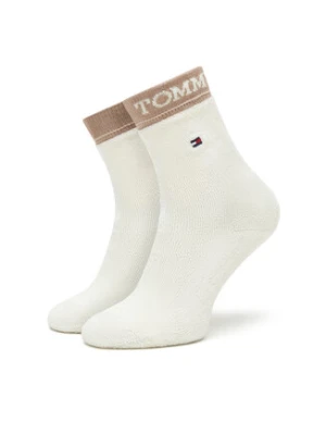 Tommy Hilfiger Zestaw 2 par wysokich skarpet dziecięcych 701236328 Écru