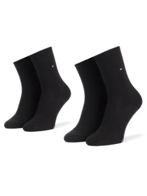 Tommy Hilfiger Zestaw 2 par wysokich skarpet męskich 371221 r. 39/42r Czarny