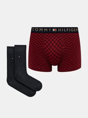 Tommy Hilfiger zestaw bokserki i skarpetki kolor bordowy
