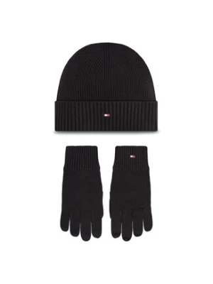 Tommy Hilfiger Zestaw Czapka i Rękawiczki AM0AM12938 Czarny