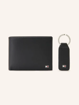 Tommy Hilfiger Zestaw: Portfel I Zawieszka Do Kluczy schwarz CZARNY