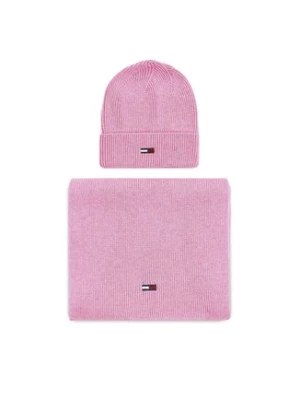 Tommy Hilfiger Zestaw Szalik i Czapka Tjw Flag Beanie And Scarf AW0AW15482 Różowy