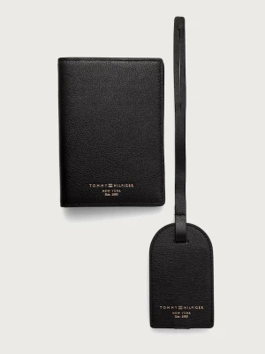 Tommy Hilfiger zestaw z etui męski skórzany czarny