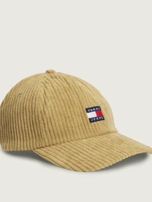 Tommy Jeans Bejsbolówka Heritage | sztruks beżowy