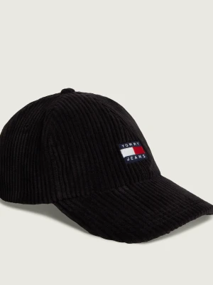 Tommy Jeans Bejsbolówka Heritage | sztruks czarny