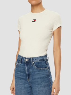 TOMMY JEANS Beżowy damski t-shirt, Rozmiar L