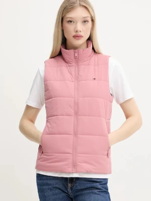 Tommy Jeans bezrękawnik damski kolor różowy przejściowy DW0DW21409