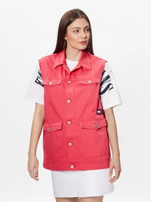 Tommy Jeans Bezrękawnik DW0DW15683 Różowy Oversize