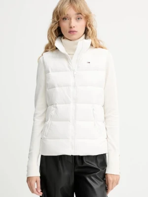 Tommy Jeans bezrękawnik puchowy kolor biały zimowy DW0DW21622