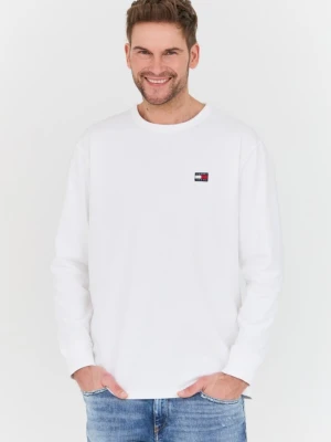 TOMMY JEANS Biały męski longsleeve, Rozmiar XL