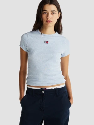 TOMMY JEANS Błękitny t-shirt damski, Rozmiar M