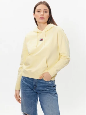 Tommy Jeans Bluza Badge DW0DW15411 Żółty Relaxed Fit