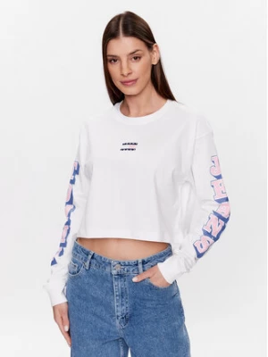 Tommy Jeans Bluza Badge DW0DW15482 Biały Relaxed Fit
