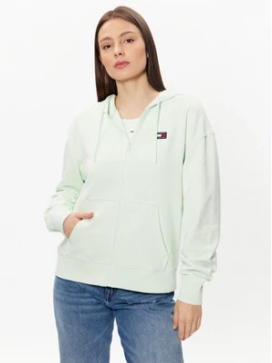 Tommy Jeans Bluza Badge DW0DW15748 Zielony Relaxed Fit