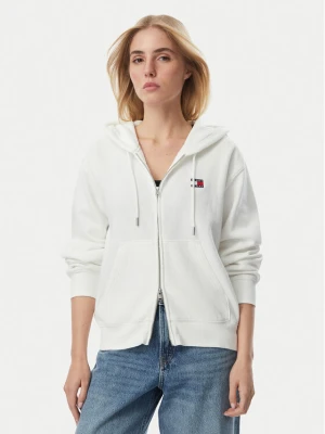 Tommy Jeans Bluza Badge DW0DW23529 Kremowy Regular Fit