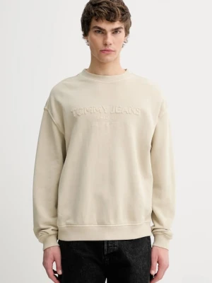 Tommy Jeans bluza bawełniana beżowy