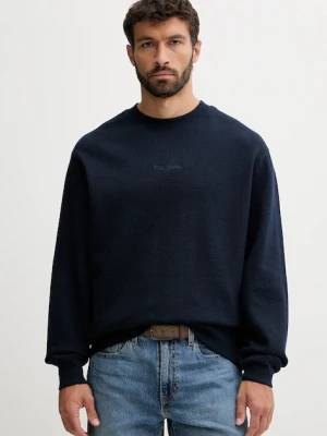 Tommy Jeans bluza bawełniana męska kolor granatowy gładka DM0DM21622
