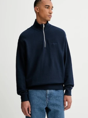 Tommy Jeans bluza bawełniana męska kolor granatowy gładka DM0DM21880