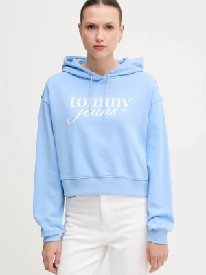 Tommy Jeans bluza bawełniana niebieski