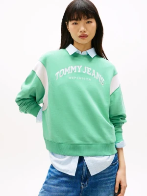 Tommy Jeans Bluza Kobiety Bawełna zielony|niebieski