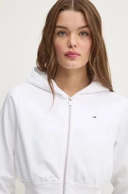 Tommy Jeans bluza damska kolor biały gładka DW0DW18626