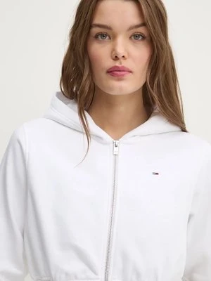 Tommy Jeans bluza damska kolor biały gładka DW0DW18626