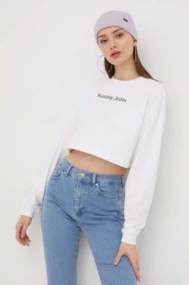 Tommy Jeans bluza damska kolor biały z nadrukiem DW0DW17332