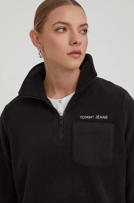 Tommy Jeans bluza damska kolor czarny z aplikacją DW0DW17330