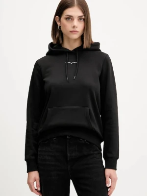 Tommy Jeans bluza damska kolor czarny z kapturem z nadrukiem DW0DW21963