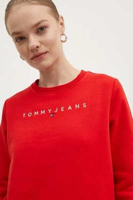 Tommy Jeans bluza damska kolor czerwony DW0DW17323