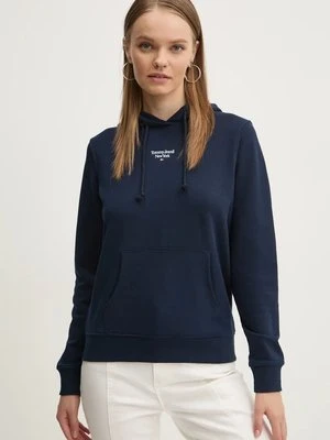 Tommy Jeans bluza damska kolor granatowy z kapturem gładka DW0DW19712