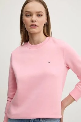 Tommy Jeans bluza damska kolor różowy gładka DW0DW19959