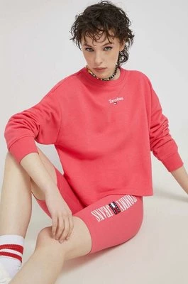 Tommy Jeans bluza damska kolor różowy z nadrukiem