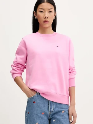 Tommy Jeans bluza damska z bawełną różowy