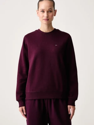 Tommy Jeans bluza damska z bawełną bordowy