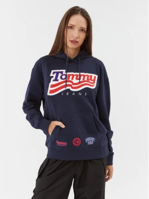 Tommy Jeans Bluza DW0DW17689 Granatowy Relaxed Fit