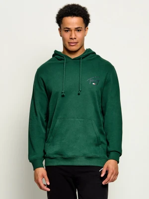 Tommy Jeans Bluza Entry Signature | Regular Fit butelkowa zieleń