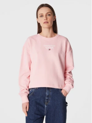 Tommy Jeans Bluza Essential DW0DW14851 Różowy Regular Fit