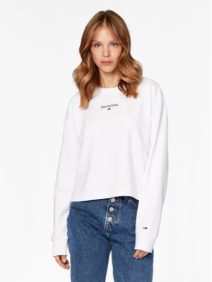 Tommy Jeans Bluza Essential Logo DW0DW15409 Biały Regular Fit