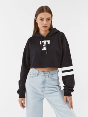 Tommy Jeans Bluza Letterman Flag DW0DW16122 Granatowy Relaxed Fit