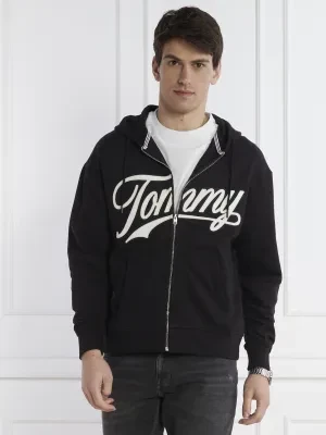 Tommy Jeans Bluza LETTERMAN ZIPTRU EXT | Relaxed fit